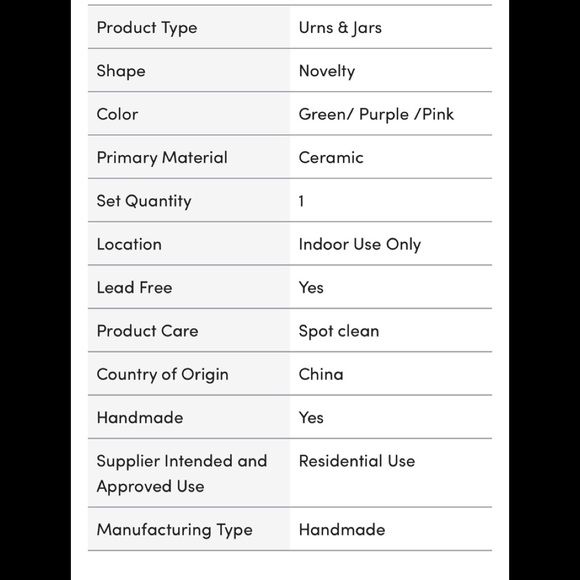 WHITE FLORAL GINGER CERAMIC TEA / CANISTER NEW Manderson Green - Picture 14 of 15